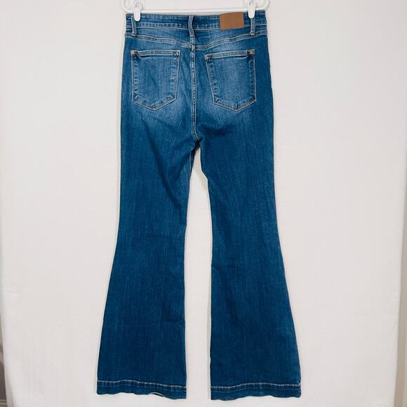 Judy Blue Jeans Womens 11/30 Flare Bell Bottom High Rise Dark Rinse Stretchy Y2K - Picture 2 of 12